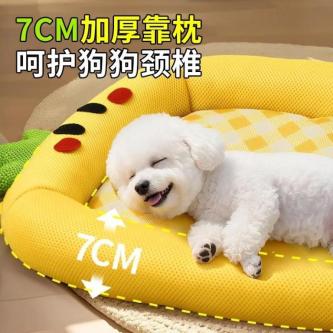 窝冰垫狗窝冰窝窝床泰迪凉垫猫窝小型犬四季通用宠物床中 in Kota Kinabalu - Image 1