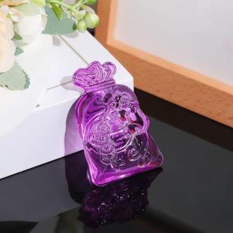 水晶琉璃福袋钱袋摆件批发黄水晶小钱袋子招财进宝家居装饰小摆件 in Seremban - Image 1