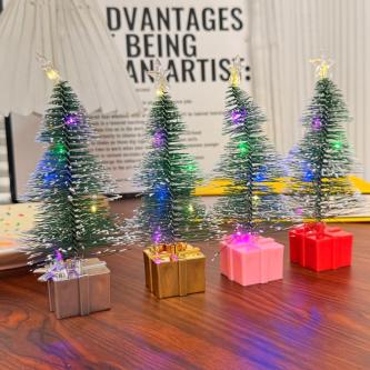 1/2/4Pcs PP Plastic Mini LED Tree | Steady Multi-Color … in Singapore - Image 1