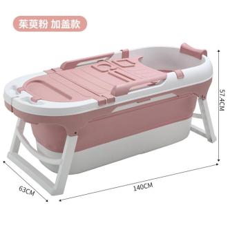 折叠浴桶成人泡澡桶加厚全身大人浴盆塑料沐浴桶1.4米浴缸可折叠 in Geylang - Image 1
