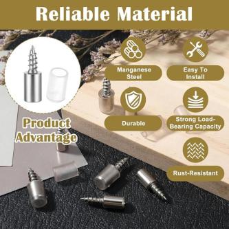 100PCS Self-tapping Bracket Screw Shelf Partition Bracket … in Singapore - Image 1