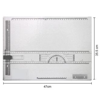 10Q Adjustable Set Square 30cm Transparent Triangle Ruler … in Singapore - Image 1