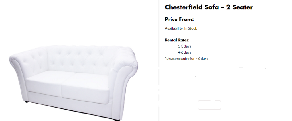 Modern Sofa Set Rental for Exhibitions and Events in Outram - Image 3
