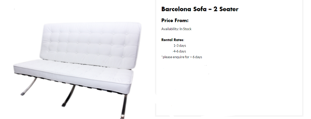 Modern Sofa Set Rental for Exhibitions and Events in Outram - Image 7