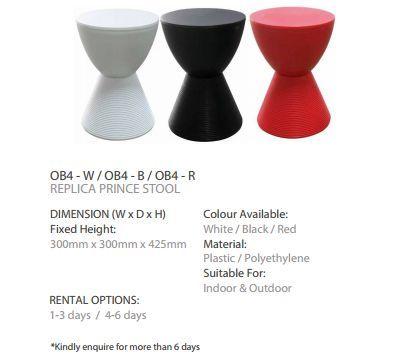 Rent stylish Leather Cubes, Benches & Durable Plastic Stools in Outram - Image 6