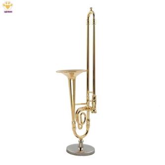 12cm Miniature Pure Copper Trombone Model with Support Mini … in Malacca Town - Image 1
