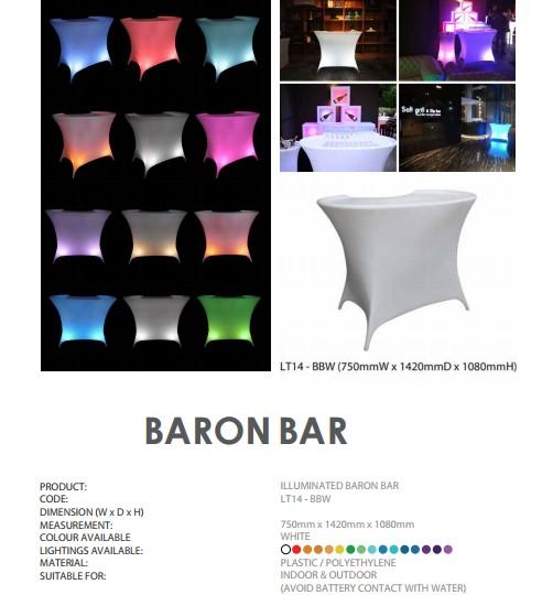 Light-Up Bar Counter, Table & Beverage Holder – Event Rentals in Outram - Image 2