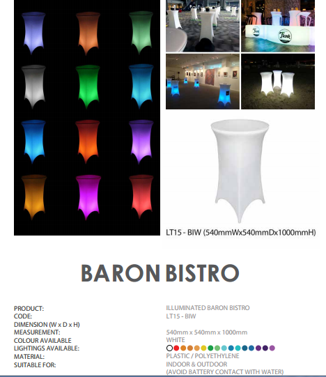 Light-Up Bar Counter, Table & Beverage Holder – Event Rentals in Outram - Image 3