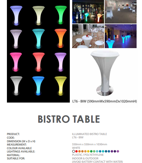 Light-Up Bar Counter, Table & Beverage Holder – Event Rentals in Outram - Image 6