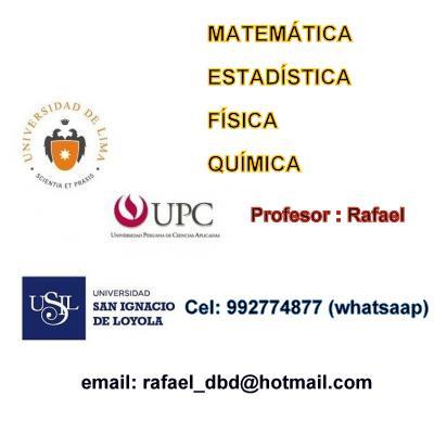 ASESORÍA EN MATEMÁTICAS FÍSICA QUÍMICA Y RAZONAMIENTO MATEMÁTICO en Lima - Imagen 2