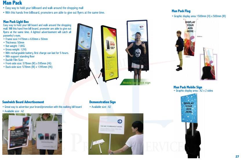 Portable LED Billboard Rental | Manpack Advertising Sign & Flag in Sembawang - Image 2