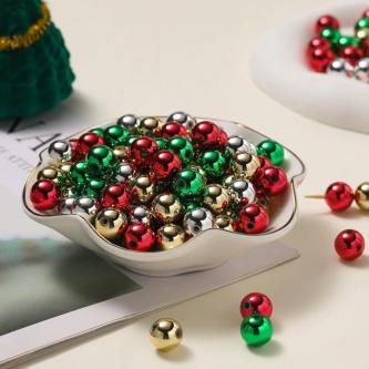 16mm Style Random Electroplating Round Christmas Color … in Singapore - Image 1