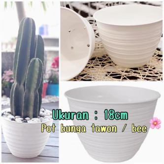 18 CM PLASTIC WASP POT, ROUND HONEY FLOWER POT VASE in Sembawang - Image 1