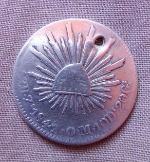 1841 LIBERTY SILVER RESPLANDOR MÉXICO MONEDA ANTIGUA en Ciudad de Guatemala - Imagen 2