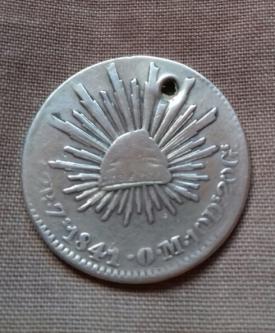 1841 RESPLANDOR PLATA MÉXICO moneda en Ciudad de Guatemala - Imagen 2