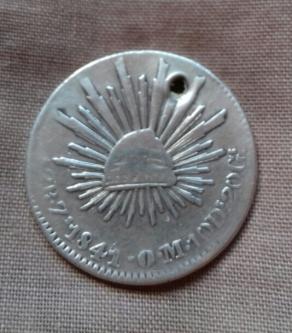 1841 RESPLANDOR PLATA MÉXICO moneda en Ciudad de Guatemala - Imagen 3