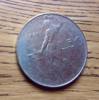 1961 R REPVBBLICA ITALIANA moneda antigua en Ciudad de Guatemala - Imagen 2