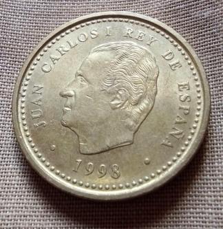 1998 ESPAÑOLA 100 PESETAS MONEDA en Ciudad de Guatemala - Imagen 3