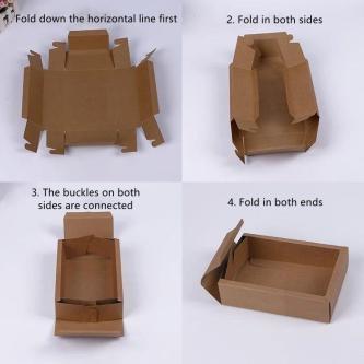 1PCS Kraft Paper Gift Box Tea Flower Packaging Box Drawer Box in Singapore - Image 1