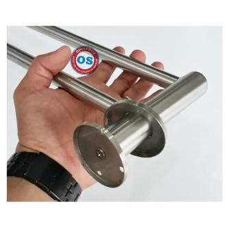2-PIPE ROUND STAINLESS STEEL DOF TOWEL RACK 70 cm long in Singapore - Image 1