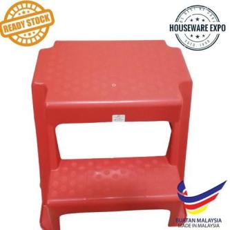 2 Step Plastic Step Stool Chair, Plastic Ladder Seat Chair … in Kota Kinabalu - Image 1