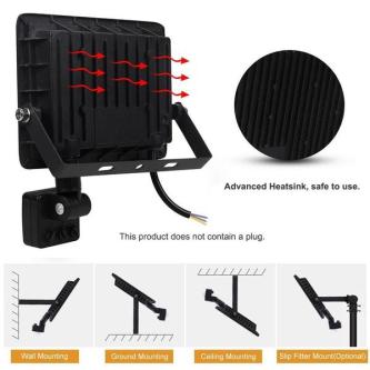 220V LED Motion Sensor Flood Light Security Light, IP66 … in Singapore - Image 1