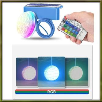 2pcs Solar Pool Light IP67 Waterproof, 16 Color LED … in Singapore - Image 1