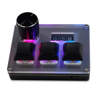 3 Key USB Wired Keyboard Programmable LCD Screen RGB … in Hope Island - Image 1