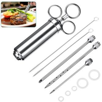 304 Meat Injector Stainless Steel BBQ Meat Injector … in Canberra - Image 1