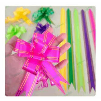 32mm Wide Gold Striped Drawstring Pull Ribbon in Singapore - Image 1