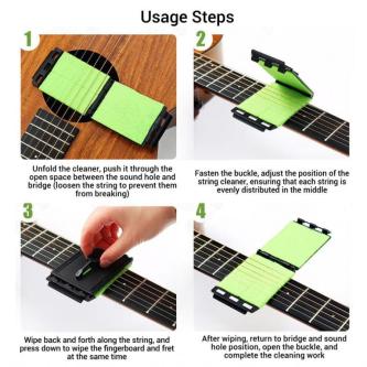 3PCS Guitar String Cleaner Microfiber Cloth Fret Fingerboard … in Singapore - Image 1