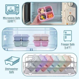 4 Pack Snack Containers, Divided Bento Snack Box, 4 … in Subang Jaya - Image 1