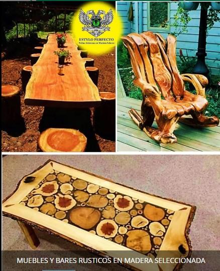 MUEBLES Y BARES RUSTICOS EN MADERA SELECCIONADA en Lima - Imagen 2