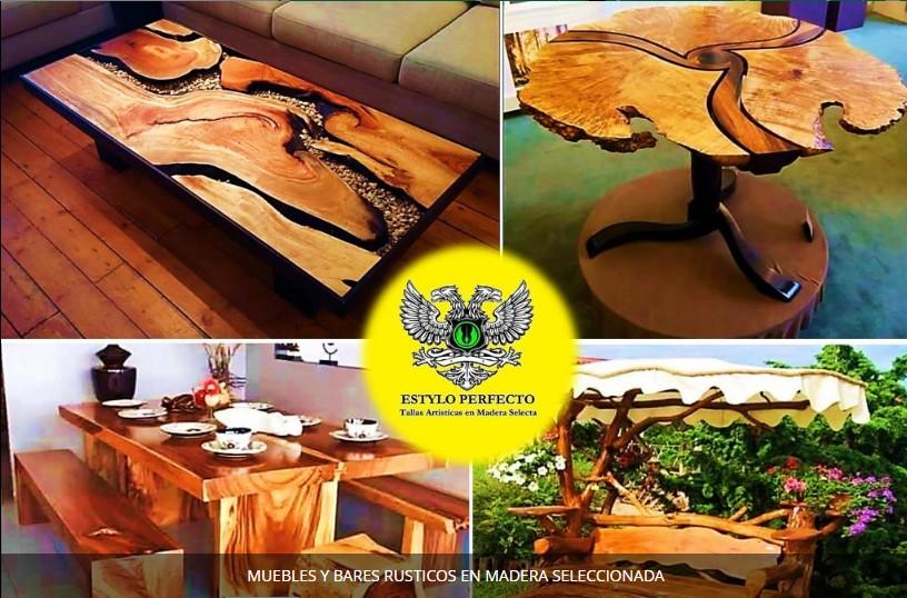 MUEBLES Y BARES RUSTICOS EN MADERA SELECCIONADA en Lima - Imagen 3