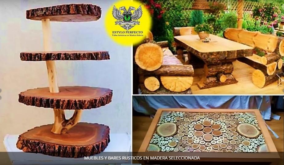 MUEBLES Y BARES RUSTICOS EN MADERA SELECCIONADA en Lima - Imagen 5