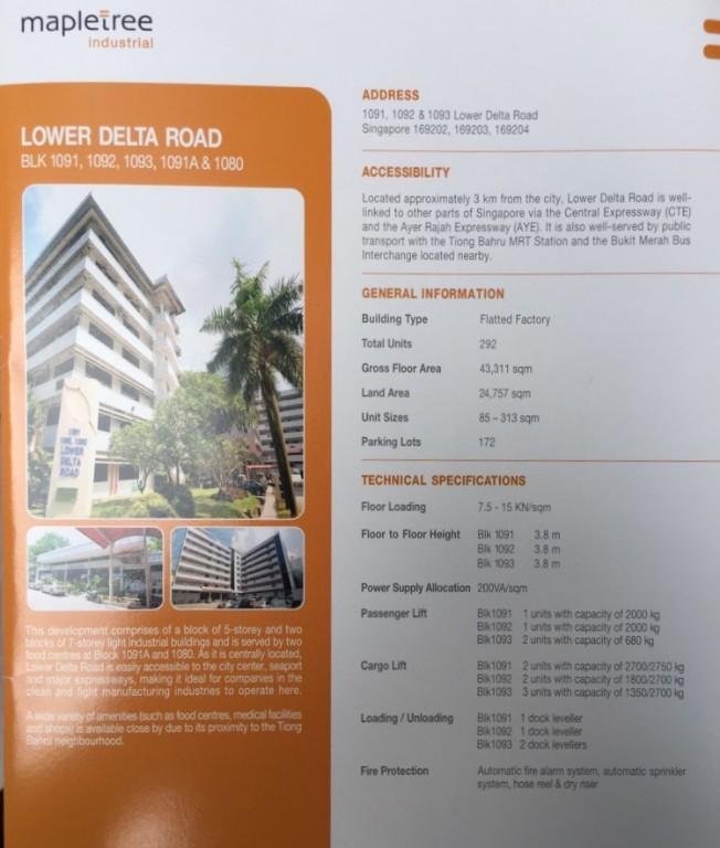 Tiong Bahru/ Lower Delta B1 Factory For Rent in Jurong West - Image 5