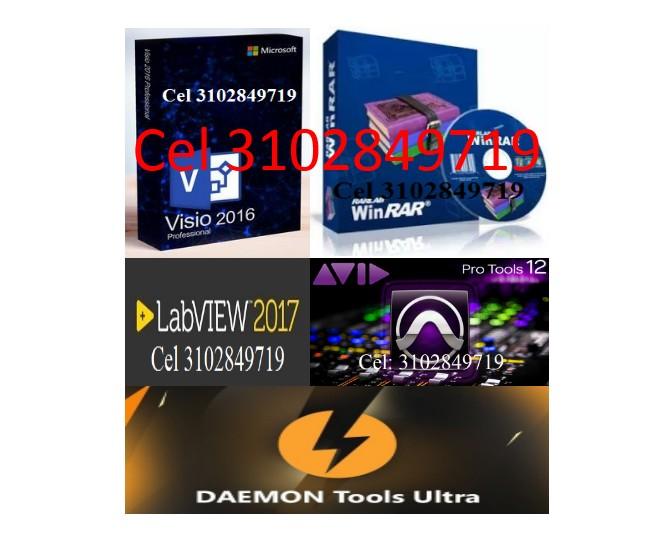 Pro-Tools 12.5, LabVIEW 2017, WinRAR, Visio 2016, Daemon Tools. en Bogotá - Imagen 1