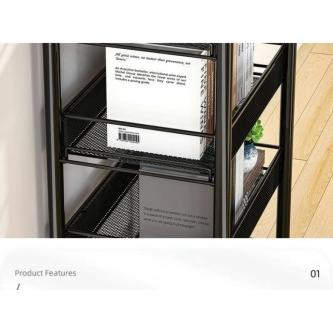 [48H Shipping] Bookshelf Trolley Storage Rack Book … in Singapore - Image 1