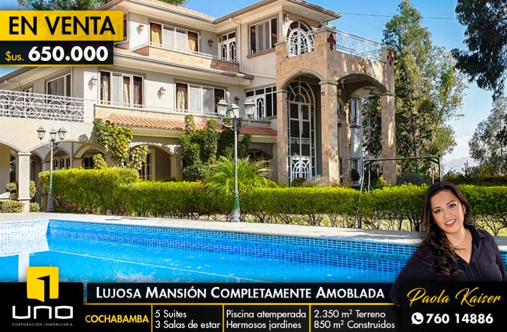 HERMOSA CASA AMOBLADA CON PISCINA EN VENTA en Vinto - Imagen 1