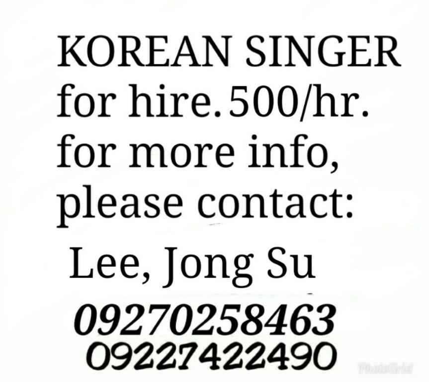 Korean Singer in Alabang - Image 1