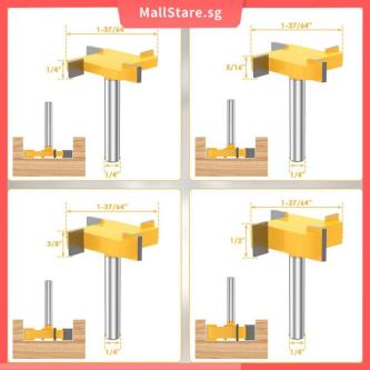 4Pcs 1/4inch Shank CNC Spoilboard Surfacing Router Bit Set … in Singapore - Image 1