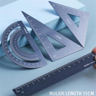 4Pcs/Set M&G Aluminium Ruler Set Maths Drawing Metal Ruler … in Singapore - Image 1