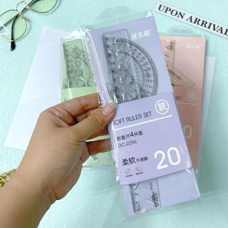 4in1 Transparent Soft Flexible Ruler Set 20cm Ruler Set … in Singapore - Image 1