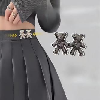 4pcs Cute Bear and Flower Waist Clips - Adjustable Button … in Bukit Batok - Image 1