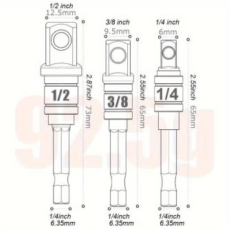 4pcs/Set, Impact Grade Power Hand Tools, Driver Sockets Adapter in Niagara Falls - Image 2