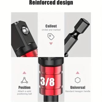 4pcs/Set, Impact Grade Power Hand Tools, Driver Sockets Adapter in Niagara Falls - Image 5