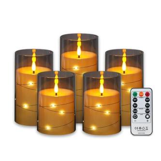 5-Piece Set LED Electronic Candle Acrylic High Simulation … in Nundah - Image 1