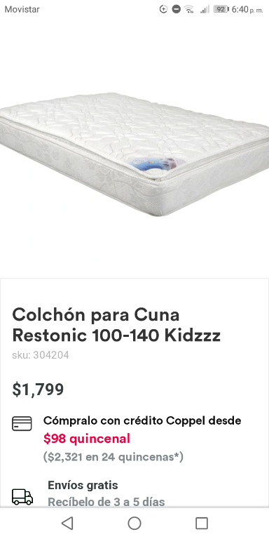 Colchon para cuna en Iztapalapa - Imagen 1