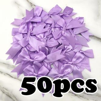 50PCS 2.5cm Polyester Bows - Handcrafted Ribbon for Gift … in Singapore - Image 1