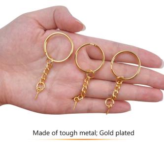 50Pcs 25mm Gold Key Rings DIY Keychain Split Small Short … in Malacca Town - Image 1